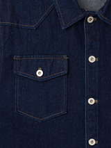 Western crop denim shirts jacket