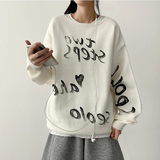 Pen Lettering Printing Round Knit