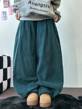 コーデュロイオールバンディングバルーンパンツ ❤🩶💚3COLOR