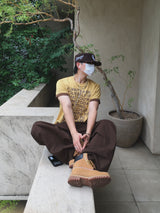 Piked Coloring Roll-Up Short Sleeve T-Shirt 5C