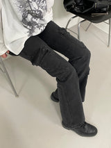 Dusty cargo pocket bootcut pants