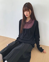 Baer Vintage Check Collar T-Shirt