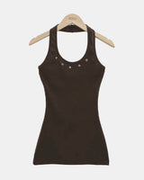 Lunef Halter Neck Sleeveless Top