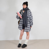 2ポケットチェックシャツ (BLACK)
