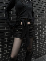 eyelet low-rise shorts