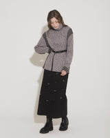 STUDS MAXI SKIRT [BLACK]