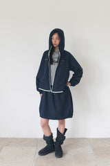 NYLON BALLOON SKIRT (NAVY)