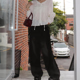 [Long/Short length] Eton One Pintuck Washed Wide Denim Pants