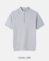 Jevin Muscle Fit Half Zip-Up Short Sleeve