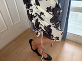 rose print slip dress