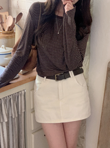 Border Rayon80 Loose Fit T-Shirt (4color)
