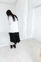 button curved flare midi skirt(3colors)