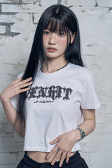 Trully Cropped Short Sleeved T-shirt