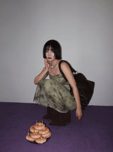 MIDNIGHT ORIENTAL FLORAL LONG DRESS