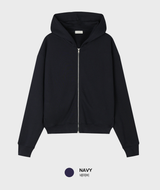 Meier Daily Semi Cropped Twoway Hooded Zip-Up