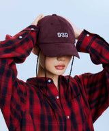 939 LOGO 6-PANNER CAP (BURGUNDY)
