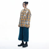Washed Painted Check Shirt - YELLOW