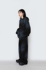 Spray washed hood zip-up