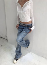 STACKED LOW DENIM PT