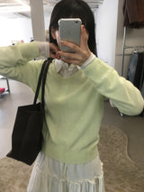 ルエルカシミアVネックニット (4color)