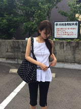 Insu Pocket Slit Cotton Capri Pants