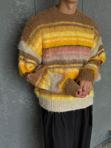 2 Low Multi Border Shaggy Knit (2color)