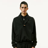 panel pocket shawl collar mtm black