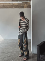 [LAN ARCHIVE] Destroyed Wide Denim Pant