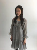 Hibbi neck frill dress (2color)