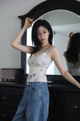 Tweed Studded Denim Pants