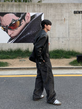 Vintage biker leather jacket