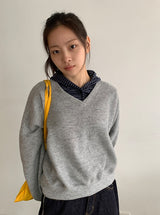 Chimti Brushed V-Neck Fleece Sweatshirt