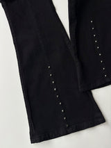 Black Glow Low-Rise Pants