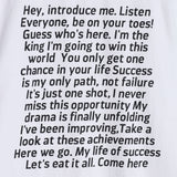 English lettering short sleeve t-shirt