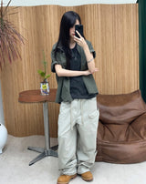 Rudil Crop-Dyed Short Sleeve Shirt