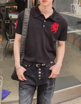 ホース ナンバリング PK ショートスリーブ カラー Tシャツ