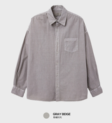 Glass Pigment Basic Cotton Shirt 
