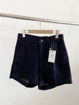 Marlo Linen Raw Denim 3/4-Length Shorts 1 Color