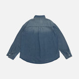 LMN Levan ブラッシュツーポケットデニムシャツ (sand blue)