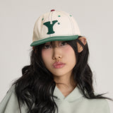 Y Logo Applique Cap IVORY