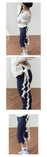 smile capri pants navy