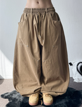 Beaudy Balloon Rivet Cotton Long Pants 4 Colors