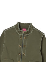 EYELET COTTON JACKET KHAKI