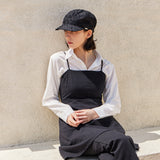 Metal Tip Lace Newsboy Cap / Black