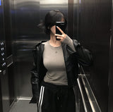 [BELLIDE MADE] フィンガーホールロゴラウンドTシャツ