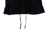 Ash Lace Waist Ribbon Strap Blouse
