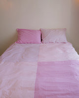 patchwork cotton duvet cover (pink)