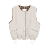 FLEECE REVERSABLE CHECK VEST 