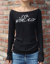 ソーワットロングスリーブTシャツ(ブラック)