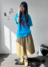 Hotstern Sun Embroidered Cotton Bermuda Shorts 3color